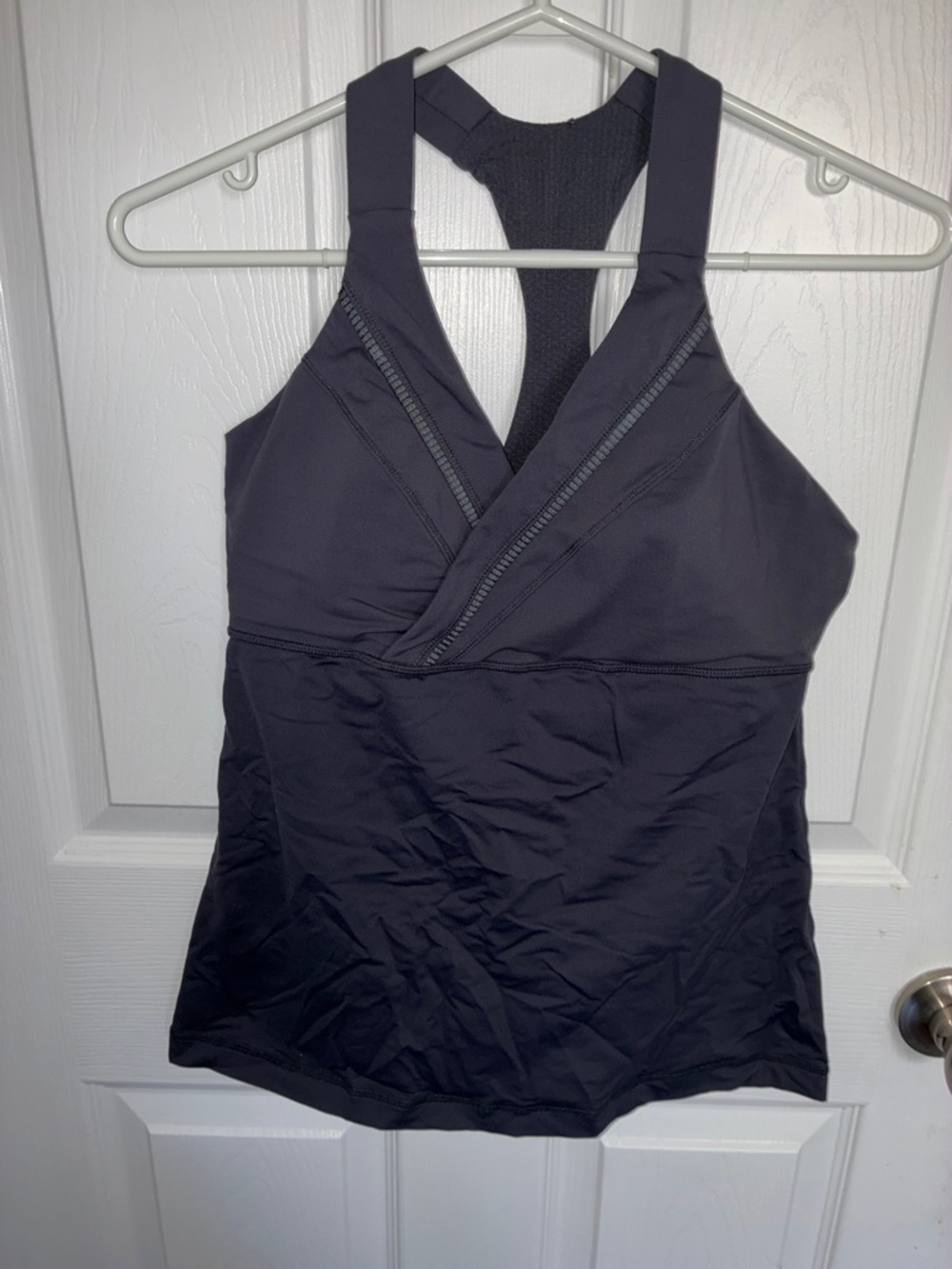 lululemon athletica Deep Charcoal Cross-Front Tank